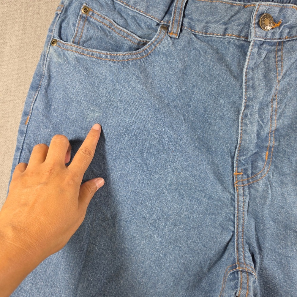 Duke Haband Relaxed Fit Jeans Men 38x30 M Blue Elastic Back Denim 100% Cotton - Picture 9 of 16